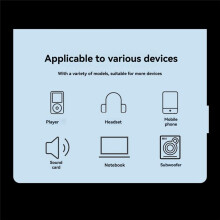 HIFI Balanced Audio Cable 8-Core Earphone Adapter Cable 3.5MM Male to Female AUX Jack Adapter Cable B