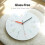 12 Inch Slim Silent Wall Clock Ivory Finish 4
