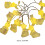 Easter Bunny String Lights 10ft Battery LED Indoor Outdoor 3