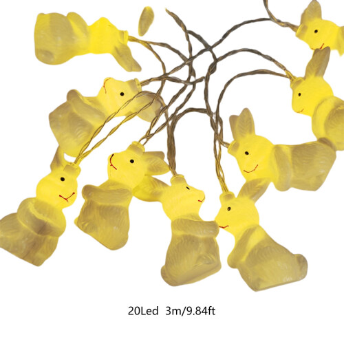 Easter Bunny String Lights 10ft Battery LED Indoor Outdoor 2