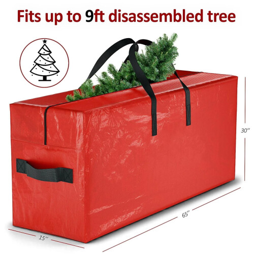 Heavy Duty Christmas Tree Storage Bag, Red 1