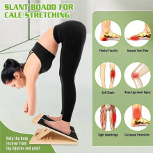 Adjustable Wooden Incline Board Calf Ankle Stretcher for Home Gym Yoga Balance Training Pilates Equipment