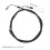 FRCOLOR Black Motorcycle Throttle Cable Set with Grips 2