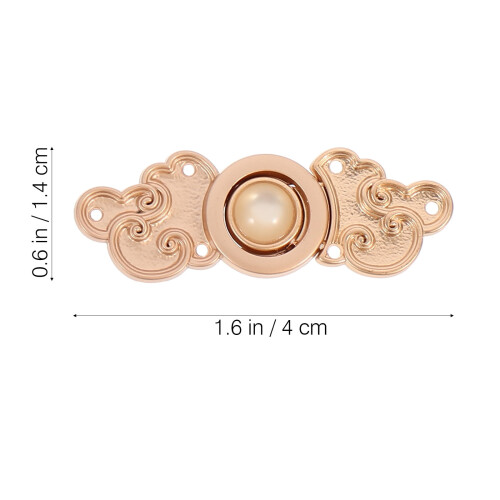 Retro Cheongsam-knapper i sinklegering, 6 par 1