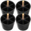 4-Pack Adjustable Sofa Leg Risers – Black 4
