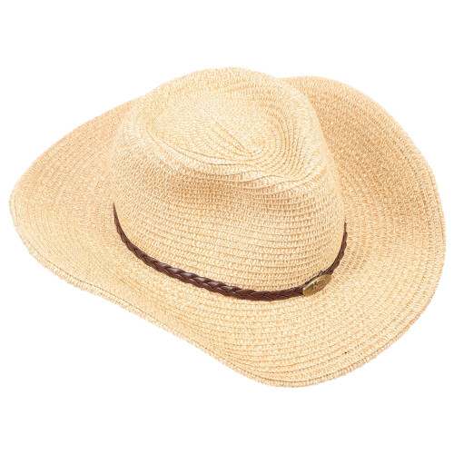 Ψάθινο καπέλο τζιν ανθεκτικό στη φθορά Sun Panama Baby Cowboy για άνδρες και γυναίκες Miss 2