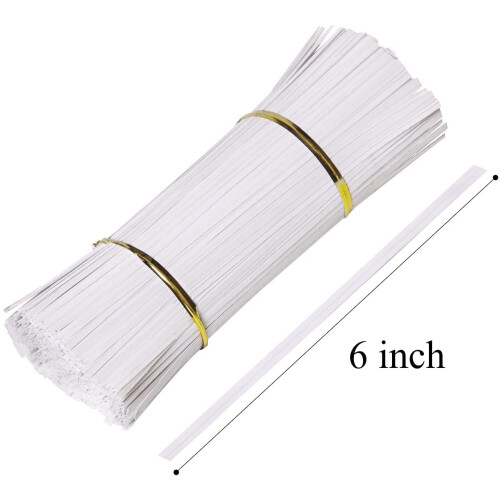 Arame de papel branco de 15 cm (6 polegadas) – Pacote com 1000 unidades 2