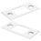 2Pcs Security Strike Plate in Silver for Rust Resistance 2.60X1.70X0.10Cm 8