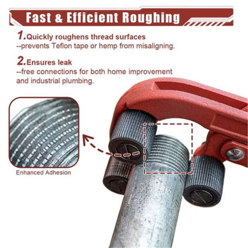 Manual Pipe Threader Tools, Pipeline Processing Wrench - Fix Damaged Threads Easily with Pressure Roller Sleeve 2