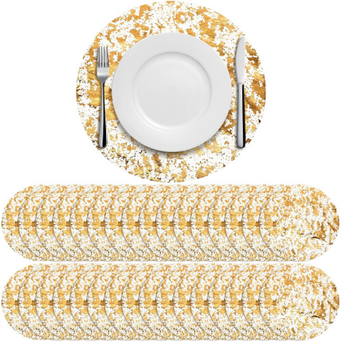 Gold Foil Mesh Placemats 13 Inch 50 Pack 2