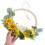 Artificial Sunflower Wreath with Wooden Beads 5