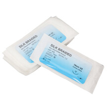 12pcs Silk Suture Practice Thread Set with Needles for Training 4/0