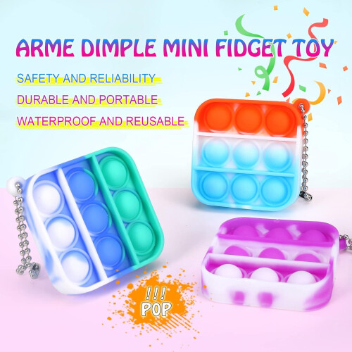 Πακέτο παιχνιδιών Mini Pop Fidget, Παιχνίδια αισθήσεων σιλικόνης Squeeze Pop Bubble Fidget, 2