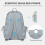 Rucsac unisex ușor, rezistent la apă, multifuncțional, albastru 3