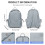 Rucsac unisex ușor, rezistent la apă, multifuncțional, albastru 6