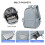 Rucsac unisex ușor, rezistent la apă, multifuncțional, albastru 7