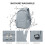 Rucsac unisex ușor, rezistent la apă, multifuncțional, albastru 8