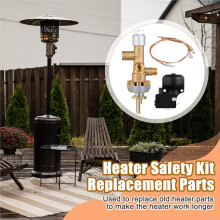 1 Set Patio Heater Replacement Parts for Outdoor Fire Pit Control Safety Valve Thermocouple and Tilt