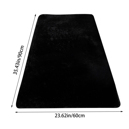 Black Modern Carpet 60x90 cm Soft Area Rug 2