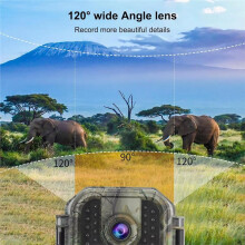 30MP Trail Camera 2" IPS LCD-Kleurenscherm 4K Wildcamera Nachtzicht Bewegingsgeactiveerd IP65 Waterdicht 48 LED-Lampen