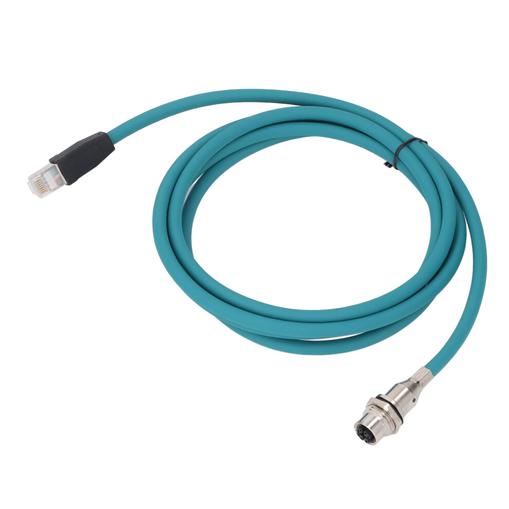 Waterproof M12 8Pin Ethernet Shielded Cable, 2M, Ip67 Blue 7901384827746