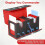 Card Deck Box with Handle Magnetic Card Storage Box Top Side-Loading Deck Case Game Cards Box Red+Black 4