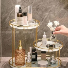 Luxury Iron Art Uv Board Cosmetics Storage Rack Makeup Organizer Dressing Table Shelf Bathroom Iron Bird Cage Holder A