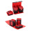 Card Deck Box with Handle Magnetic Card Storage Box Top Side-Loading Deck Case Game Cards Box Red+Black 6