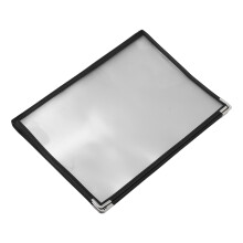 4Pièces Porte-Menu A4 Transparent En PVC Similicuir