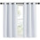 Blackout Curtains with Silver Grommets, Grey-White, 2 2