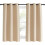 Beige Blackout Curtain Panels 34" x 60" with Silver 2