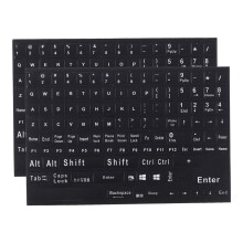 Notebook Keyboard Stickers Engels Volledig Toetsenbord Zwart