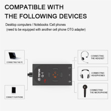 TEYUN Q1 Game Sound Card USB7.1 Audio 3.5mm Mic Adapter Soundcard 16BIT/48KHZ for PC Laptop Mobile Phone Headset