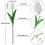 10 White Artificial Tulips 33 cm PU Stems 4