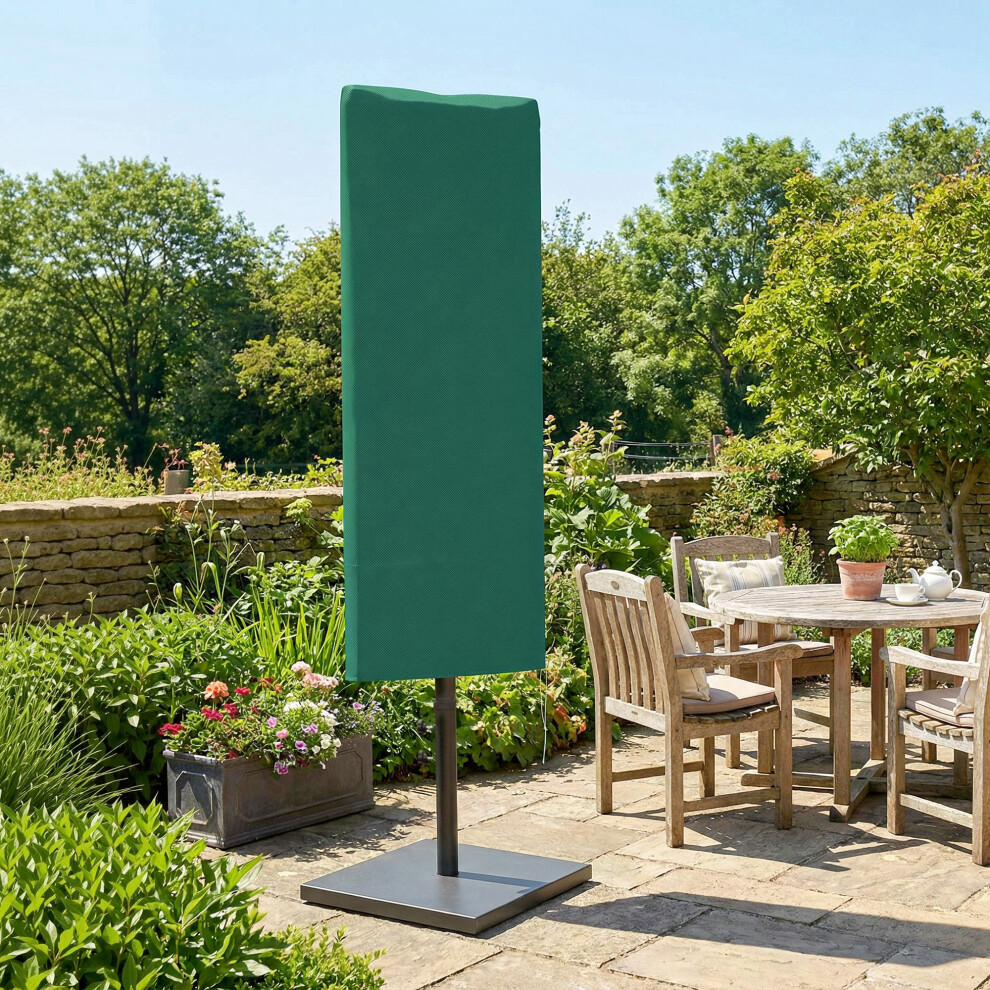 Outsunny Garden Parasol Cover For 2-4.6M Umbrella Protector, Dark Green