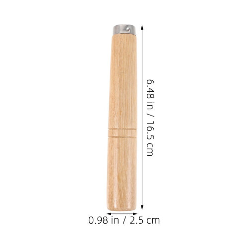 2Pcs Replacement Wooden Spatula Handle Light Yellow Anti-Scald Solid Wood Handle For Kitchen Utensils 1