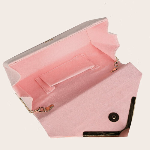 KEINXS damesclutch van PU-leer in roze 2