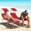 Outsunny Outsunny Foldable Sun Lounger Set of 2, 4 Level Adjustable Backrest 1