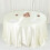 Ivory satin round tablecloth 132 inches 5