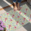 Χαλιά πόρτας Pioneer με floral print, πλενόμενα αντιολισθητικά χαλάκια εσωτερικού χώρου, 4
