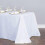 White Polyester Rectangular Tablecloth 90 x 132 in 4