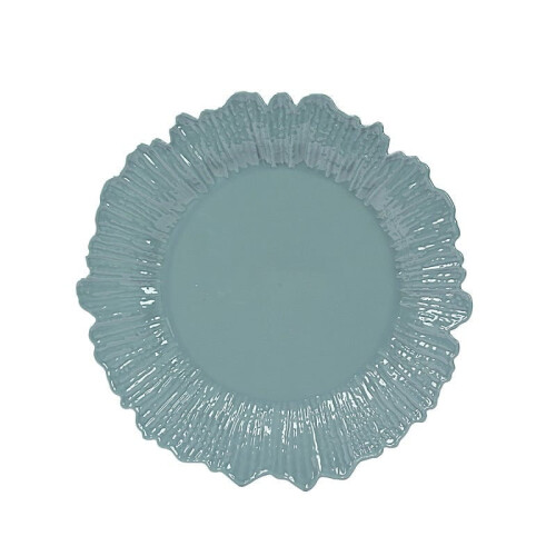 BalsaCircle 20 Dusty Blue Round 10" Plastic Dinner Plates Reef Design Disposable Tableware 1