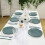 BalsaCircle 20 Dusty Blue Round 10" Plastic Dinner Plates Reef Design Disposable Tableware 6