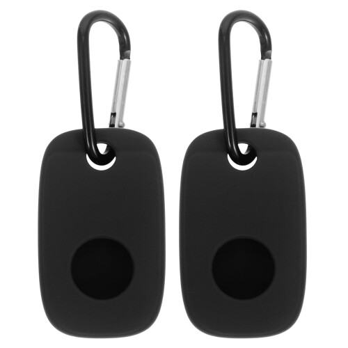 2 Pieces Tile Mate Tracker Case Tiles Cover Accessory Key Holder Keychain Black 2