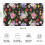 Tapete de banheiro floral antiderrapante em microfibra, 43 x 76 cm (17 x 30 polegadas) 3
