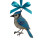 Handmade Sea Glass Bird Ornament 2D Window Decor 2