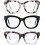 Γυαλιά ανάγνωσης Oprah Style3Pack, τετράγωνα, μεγάλα, με ελατήριο, μπλε, για γυναίκες που 7