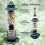 SWSMSZ Squirrel Proof4-Perch Finch Ταΐστρα Πουλιών με Σωλήνα και Κάλυμμα Βροχής, Χωρητικότητα 15 3