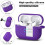 Μωβ θήκη σιλικόνης για AirPods Pro2ης/1ης γενιάς με κιτ καθαρισμού και μπρελόκ – 6