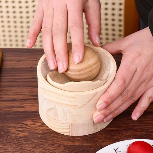 Solid Wood Dumpling Press & Maker Set - Handheld Dumpling Wrapper Tool with Smooth Polished Edge, Easy to Clean, Compact Design (1 Pack)DSF 1